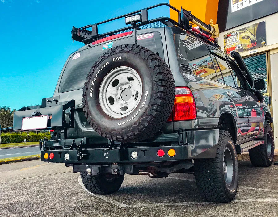 Rockarmor Steel Dual Wheel Carrier To Suit Toyota Landcruiser FJ105 Series1998-2002 Live Axle (Solid Front End) - Hybrid Street & 4x4