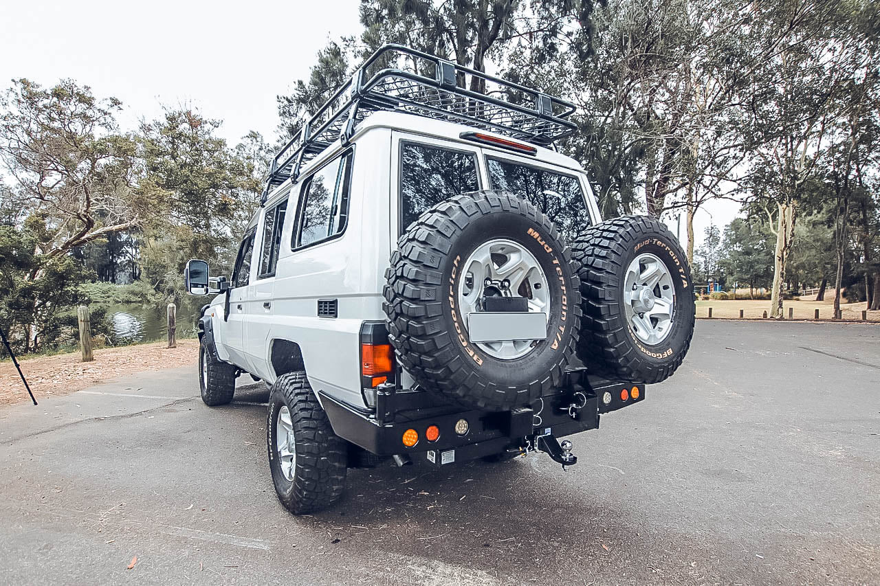 Rockarmor Steel Dual Wheel Carrier To Suit Toyota Landcruiser FJ75 And FJ78 1992-2006 Troopy Wagon - Hybrid Street & 4x4