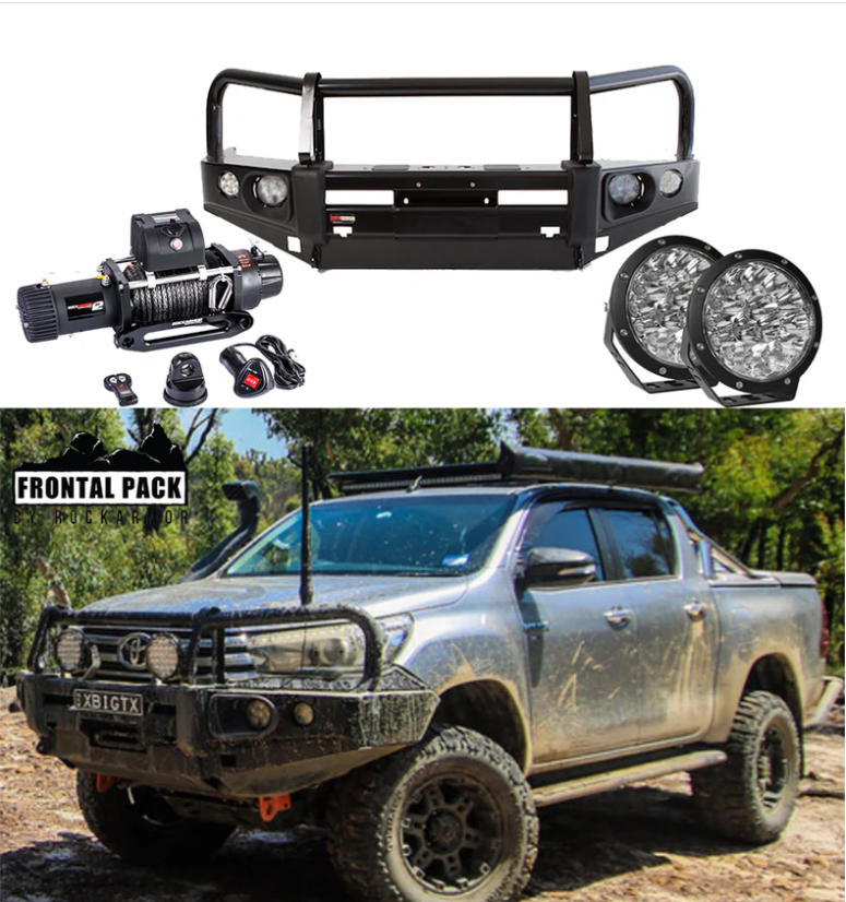 ROCKARMOR ELITE BULLBAR FRONTAL COMBO TO SUIT TOYOTA HILUX 2015-2020 - Hybrid Street&4x4