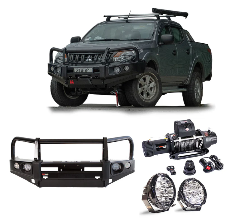 ROCKARMOR ELITE BULLBAR FRONTAL COMBO TO SUIT MITSUBISHI TRITON MQ - Hybrid Street&4x4