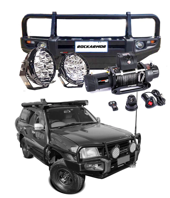 Rockarmor | Premium Bull Bar Frontal Combo To Suit Toyota Land Cruiser FJ105 1998-2002 (Live Axle) (Full Bar Replacement)