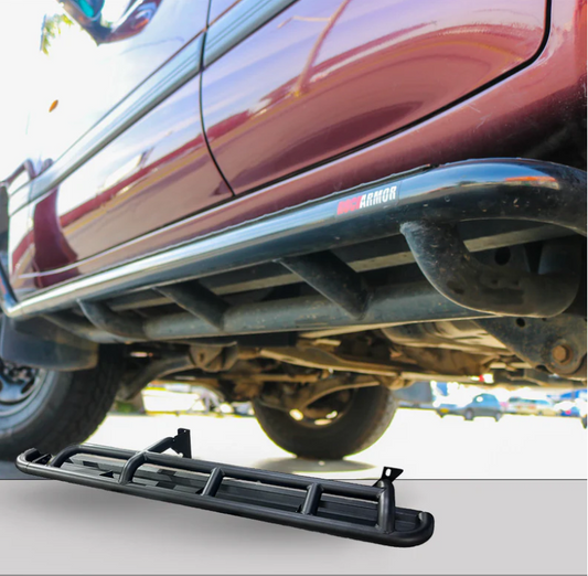 Rockarmor | Steel Rock Slider Side Step To Suit Toyota Land Cruiser 105 1998-2007 Series Wagon Solid Live Axle