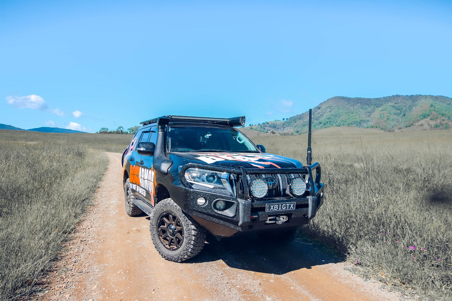 Rockarmor Elite Steel Bull Bar to suit Toyota Prado FJ150 2018-Current (Full Bar Replacement) - Hybrid Street & 4x4