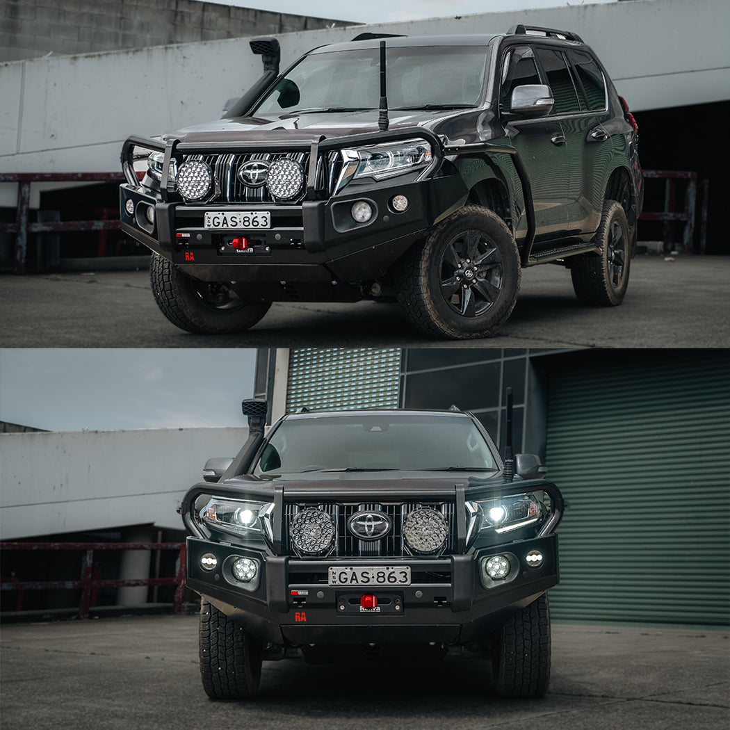 Rockarmor Elite Steel Bull Bar to suit Toyota Prado FJ150 2018-Current (Full Bar Replacement) - Hybrid Street & 4x4