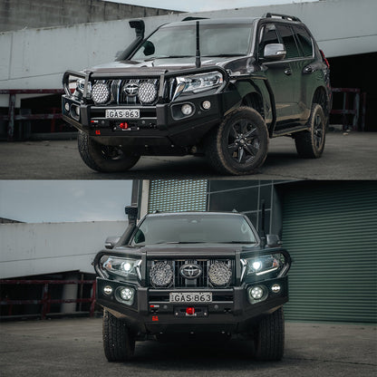 Rockarmor Elite Steel Bull Bar to suit Toyota Prado FJ150 2018-Current (Full Bar Replacement) - Hybrid Street & 4x4
