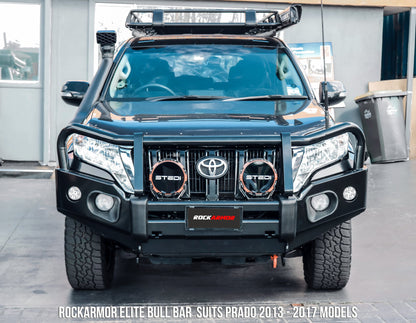 Rockarmor Elite Steel Bull Bar to suit Toyota Prado FJ150 Tear Drop Nov 2013-2017 (Bar Replacement) - Hybrid Street & 4x4