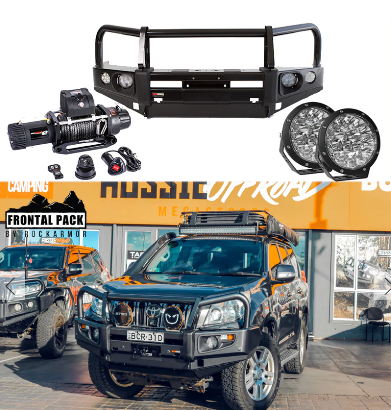 ROCKARMOR ELITE BULLBAR FRONTAL COMBO TO SUIT TOYOTA PRADO 150 2009-2013 - Hybrid Street&4x4