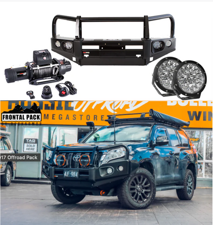 ROCKARMOR ELITE BULLBAR FRONTAL COMBO TO SUIT TOYOTA PRADO 150 TEAR DROP - Hybrid Street&4x4