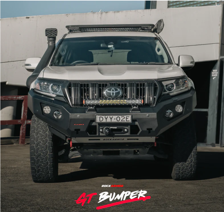 ROCKARMOR GT HOOPLESS BULLBAR TO SUIT TOYOTA PRADO 150 11/2017-CURRENT - Hybrid Street&4x4