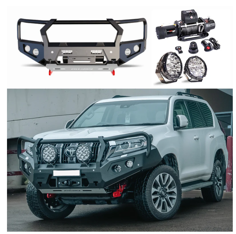 Rockarmor | GT Hoopless Bull Bar Frontal Combo To Suit Toyota Prado 150 Series 2018+