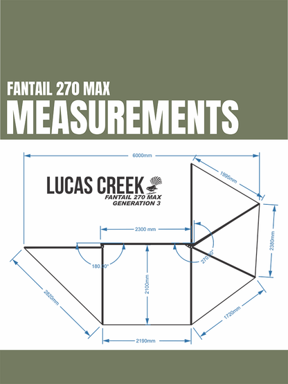 Lucas Creek | Gen 3 Fantail 270 Max Awning
