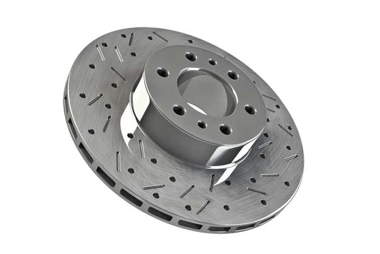 Terrain Tamer | 80 Series Dimpled & Slotted Rotors Front Pair