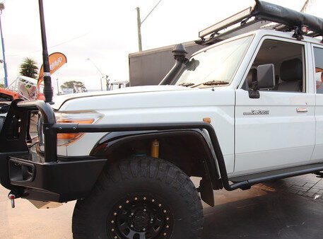 Rockarmor Steel Rockslider Side Steps To Suit Toyota Landcruiser 2007-2018 76 series / 79 series 4 door - Hybrid Street & 4x4