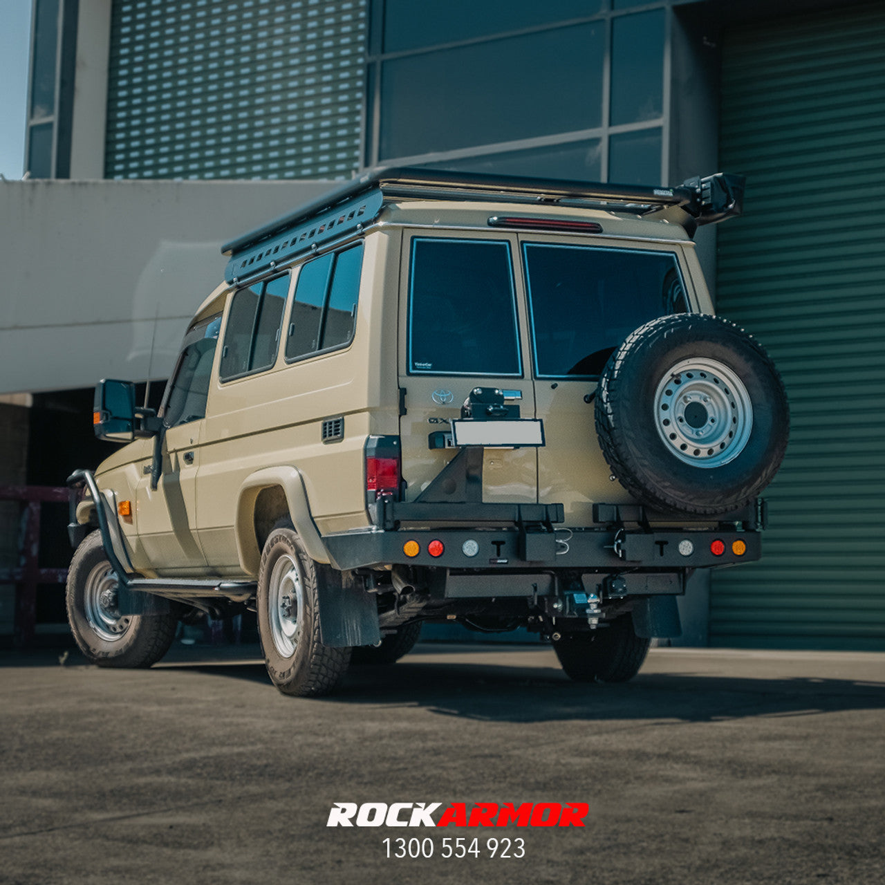 Rockarmor Steel Dual Wheel Carrier To Suit Toyota Landcruiser 76 Series 2007+ - Hybrid Street & 4x4