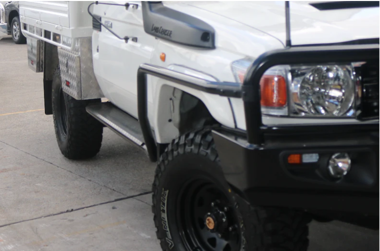 Rockarmor | Steel Rock Slider Side Step To Suit Toyota Land Cruiser 76/79 Series 2007+ Single Cab 2 Door