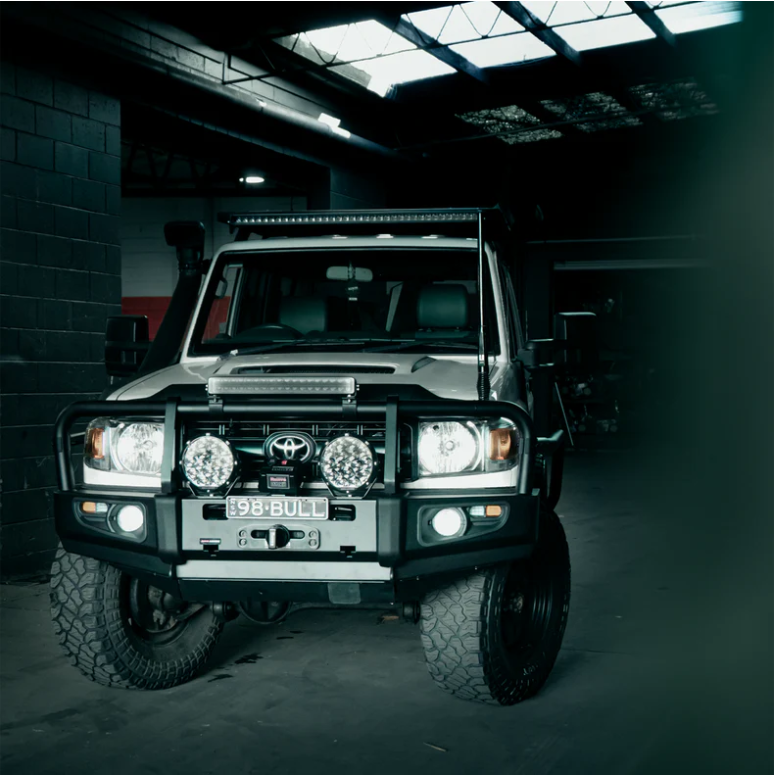 ROCKARMOR PREMIUM BULLBAR FRONTAL COMBO TO SUIT TOYOTA LANCDRUISER 76,78,79 2005+ - Hybrid Street&4x4