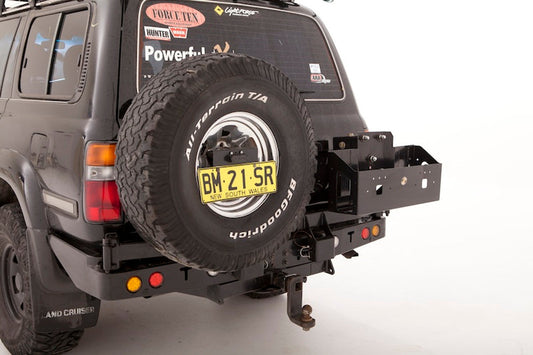 Rockarmor Twin Jerry Can Holder with Lock - Hybrid Street & 4x4