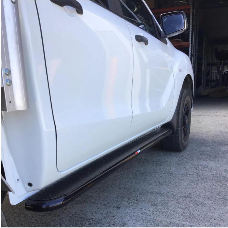 ROCKARMOR STEEL ROCKSLIDER SIDE STEPS TO SUIT MAZDA BT50 Dual Cab/Extra cab 2012-2020 - Hybrid Street&4x4