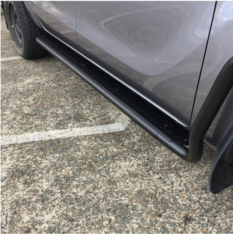 ROCKARMOR STEEL ROCKSLIDER SIDE STEPS TO SUIT MAZDA BT50 Dual Cab/Extra cab 2012-2020 - Hybrid Street&4x4