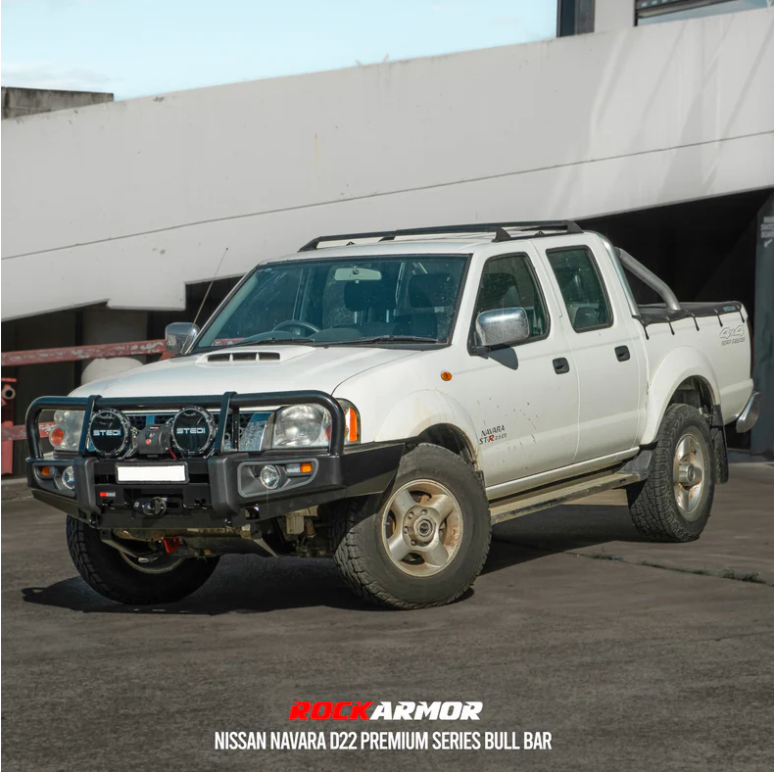 ROCKARMOR PREMIUM BULLBAR FRONTAL COMBO TO SUIT NISSAN NAVARA D22 - Hybrid Street&4x4