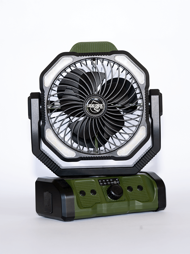 Lucas Creek | 3-in-1 Camping Fan, Light & Power Bank
