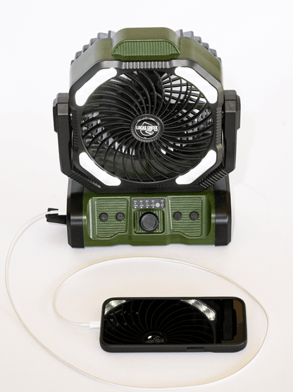Lucas Creek | 3-in-1 Camping Fan, Light & Power Bank