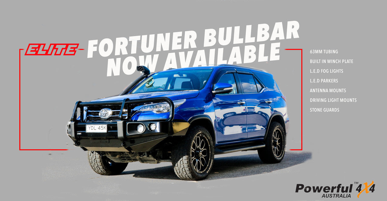 Rockarmor Elite Steel Bullbar To Suit Toyota Fortuner 2015 -2019 Models - Hybrid Street & 4x4