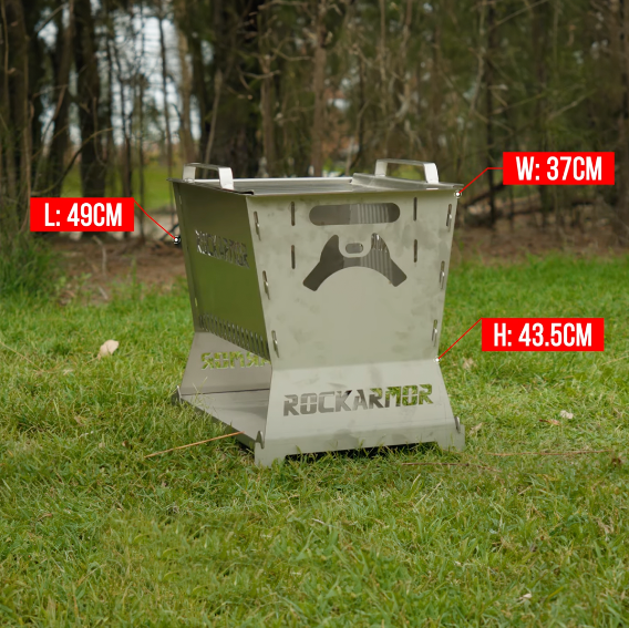 Rockarmor | Premium Camp Fire Pit & BBQ Grille