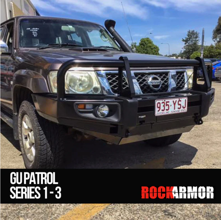 Rockarmor | Premium Steel Bull Bar To Suit Nissan Patrol GU1 97- 09/2004 (Full Bar Replacement)
