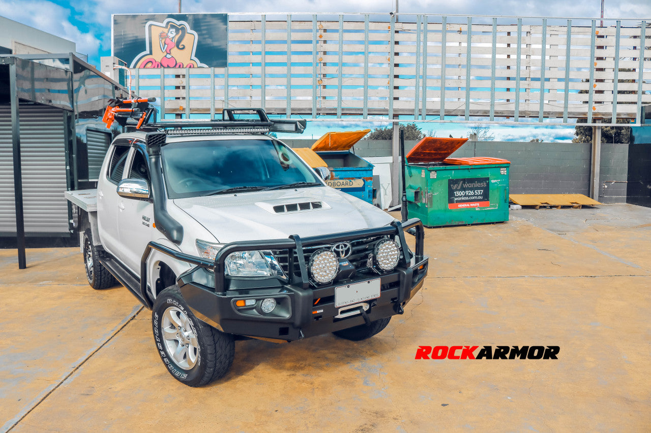 Rockarmor Premium Steel Bull Bar To Suit Toyota Hilux 2011-15 Bar Replacement (Eyebrows) - Hybrid Street & 4x4