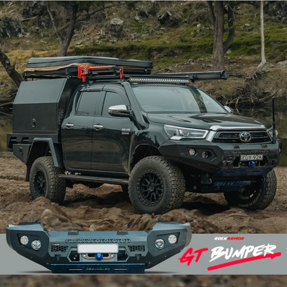 ROCKARMOR GT HOOPLESS BULLBAR COMBO PACK TO SUIT TOYOTA HILUX 2020+ - Hybrid Street&4x4