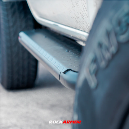 ROCKARMOR STEEL ROCKSLIDER SIDE STEPS TO SUIT TOYOTA HILUX N70 2005-2015 Single Cab - Hybrid Street&4x4