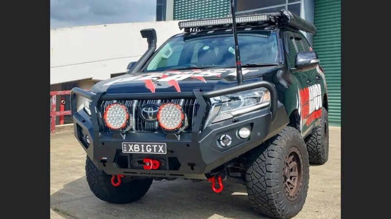 Rockarmor | Steel GT Hoop Bull Bar To Suit Toyota Prado 150 Series 11/2017+ (Full Bar Replacement) & Built In Rated Recovery Point