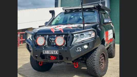 Rockarmor | Steel GT Hoop Bull Bar To Suit Toyota Prado 150 Series 11/2017+ (Full Bar Replacement) & Built In Rated Recovery Point