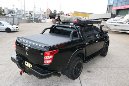 Rockarmor Steel Rockslider Side Steps To Suit Mitsubishi Triton MQ & MR 2015 To Current - Hybrid Street & 4x4