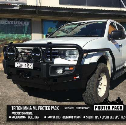 Rockarmor | Premium Steel Bull Bar To Suit Mitsubishi Triton Challenger PB/PC 2009-2015 (Bumper Cut)