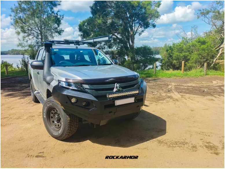 ROCKARMOR GT STEEL HOOPLESS BULLBAR TO SUIT MITSUBISHI TRITON MR 2019+ (Full Bar Replacement) - Hybrid Street&4x4