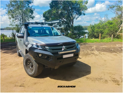 ROCKARMOR GT STEEL HOOPLESS BULLBAR TO SUIT MITSUBISHI TRITON MR 2019+ (Full Bar Replacement) - Hybrid Street&4x4