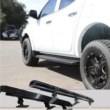 Rockarmor | Steel Rock Slider Side Step To Suit Mitsubishi Triton MQ & MR 2015 To Current