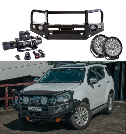 ROCKARMOR ELITE BULLBAR FRONTAL COMBO TO SUIT ISUZU DMAX 2012-2017 (NO BUMER CUT) - Hybrid Street&4x4