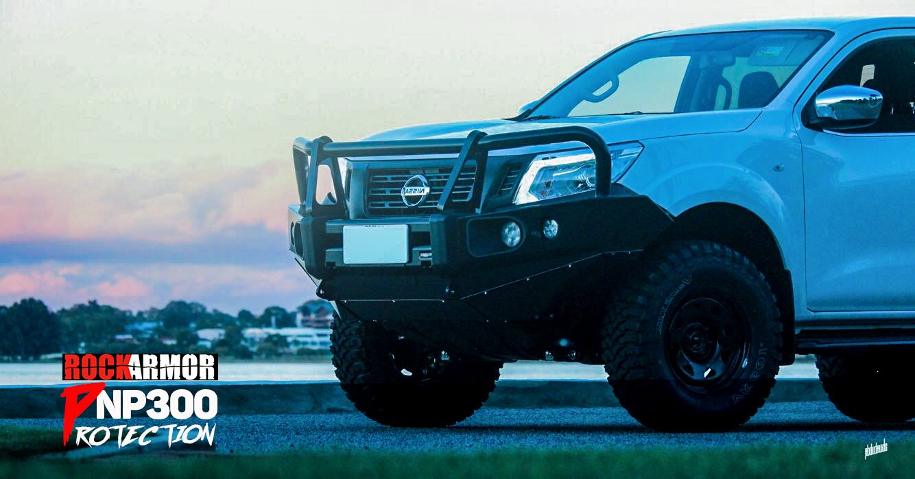 Rockarmor Elite Steel Bull Bar to suit Nissan Navara NP300 D23 2015-2020 (Full Bar Replacement) - Hybrid Street & 4x4