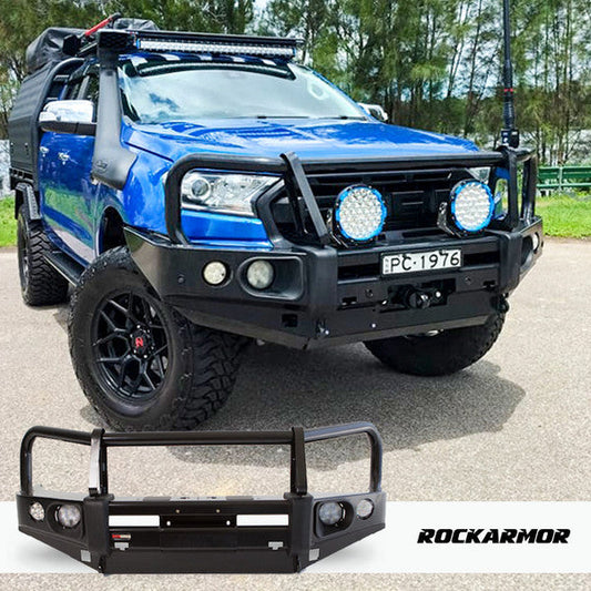 Rockarmor Elite Steel Bull Bar To Suit Ford Ranger 2012-2021 PX1-2-3 (Eyebrows or Bar cut PX1) - Hybrid Street & 4x4