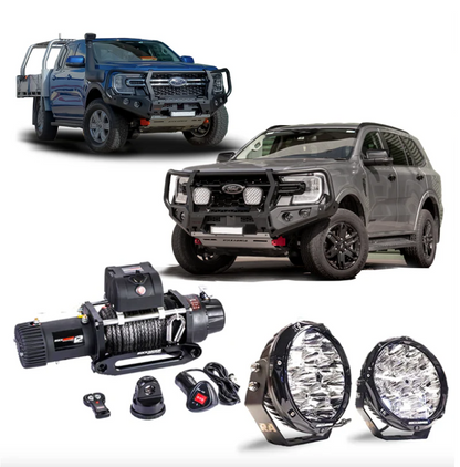 ROCKARMOR GT HOOP BULLBAR COMBO PACK TO SUIT FORD EVEREST 2015+ - Hybrid Street&4x4