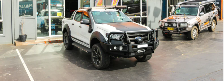 ROCKARMOR ELITE STEEL BULLBAR TO SUIT FORD RANGER PX1-2 (Eyebrows or BUMPER CUT) - Hybrid Street&4x4
