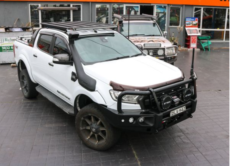 ROCKARMOR ELITE STEEL BULLBAR TO SUIT FORD RANGER PX1-2 (Eyebrows or BUMPER CUT) - Hybrid Street&4x4