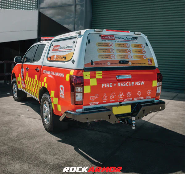 Rockarmor Elite Steel Rear Step Towbar To Suit ISUZU DMAX 2012-2020 - Hybrid Street & 4x4