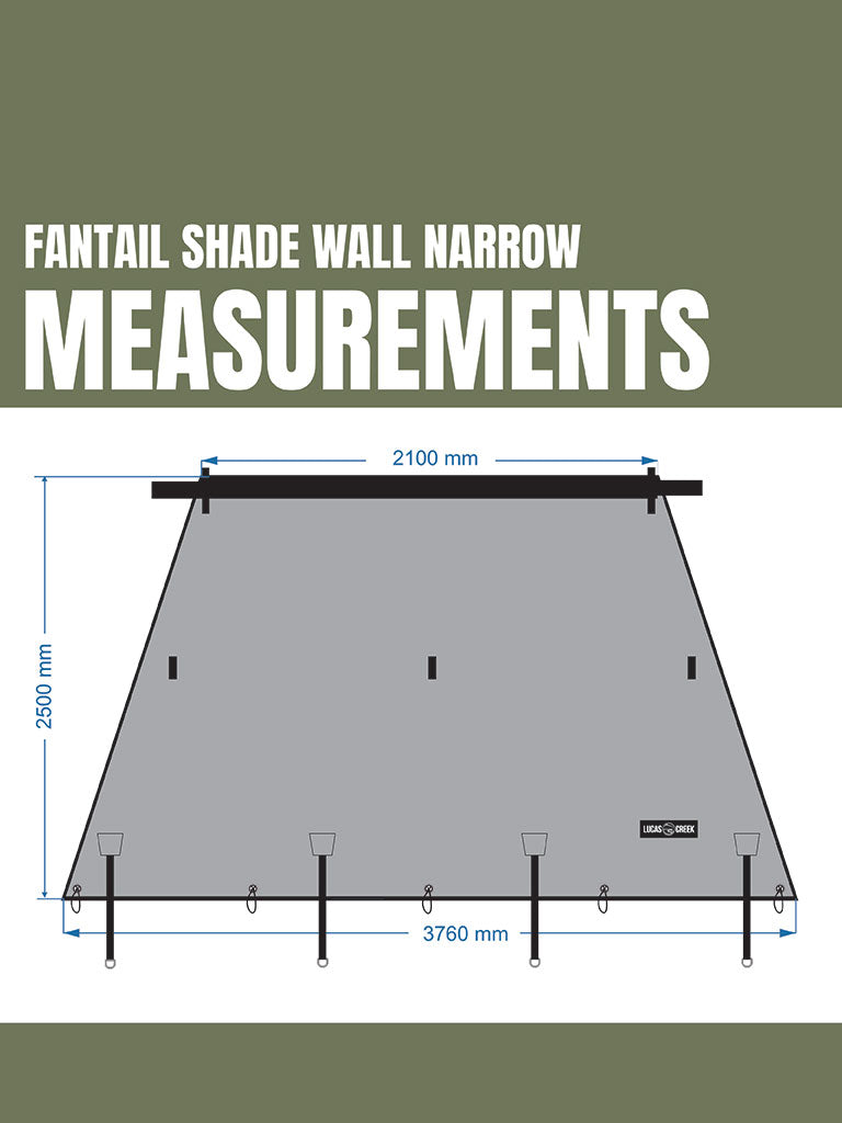 Lucas Creek | Fantail Awning Waterproof Shade Wall (Gen 3 Awnings)