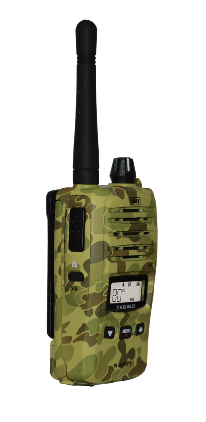 GME | 5/1 Watt IP67 UHF CB Handheld Radio - Camo