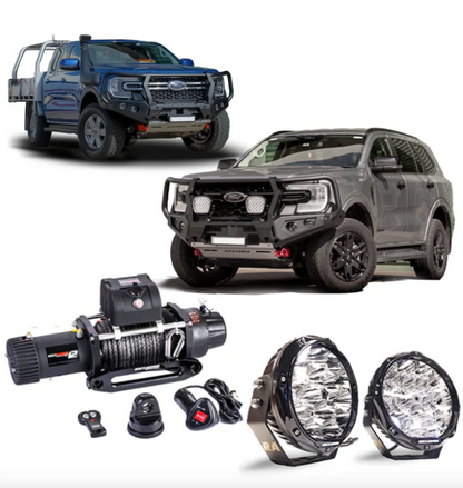 ROCKARMOR GT HOOP BULLBAR COMBO PACK TO SUIT FORD EVEREST 2015+ - Hybrid Street&4x4
