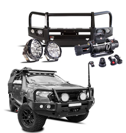 ROCKARMOR ELITE BULLBAR FRONTAL COMBO TO SUIT FORD RANGER 2005- 2020 PX1 & 2 - Hybrid Street&4x4